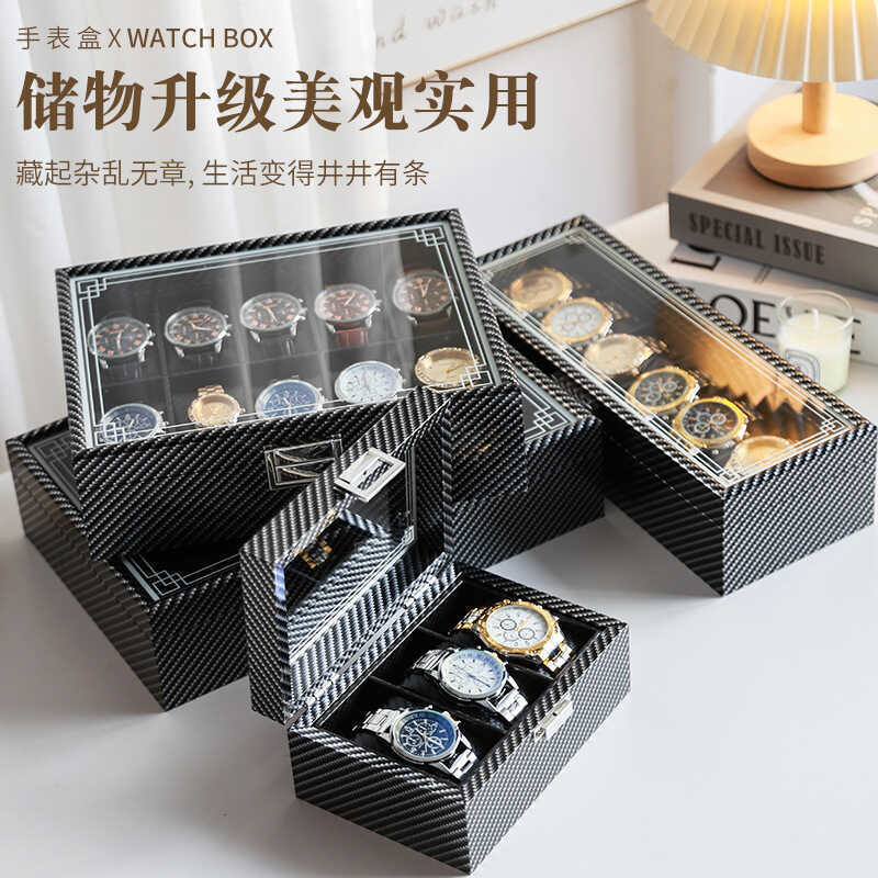 3-Bit 6-Bit 10-Bit 12-Bit 20-Bit 24-Bit PU กล่องนาฬิกากล่องเก็บกล่องเครื่องประดับกล่องบรรจุภัณฑ์