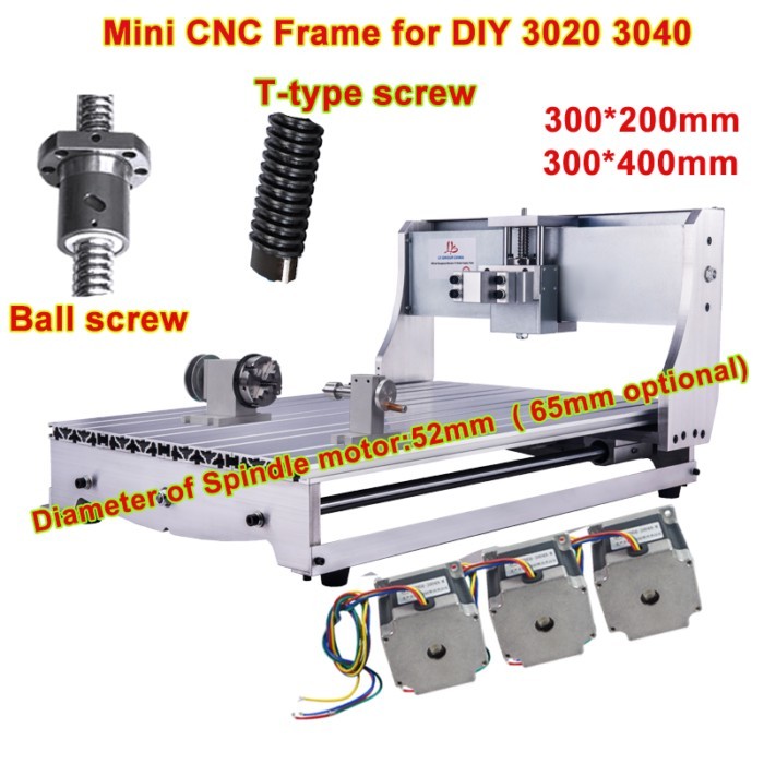LY Mini CNC Frame 3axis 4axis With Stepper Motor of Engraver Milling Machine for DIY CNC 3020 3040