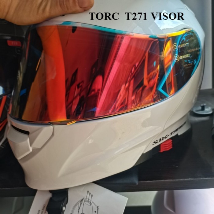 TORC T 271 Helmet Flip-up Helmet Double Lens Helmet Visor Flip-up Helmets Outer Lens Pin Lock
