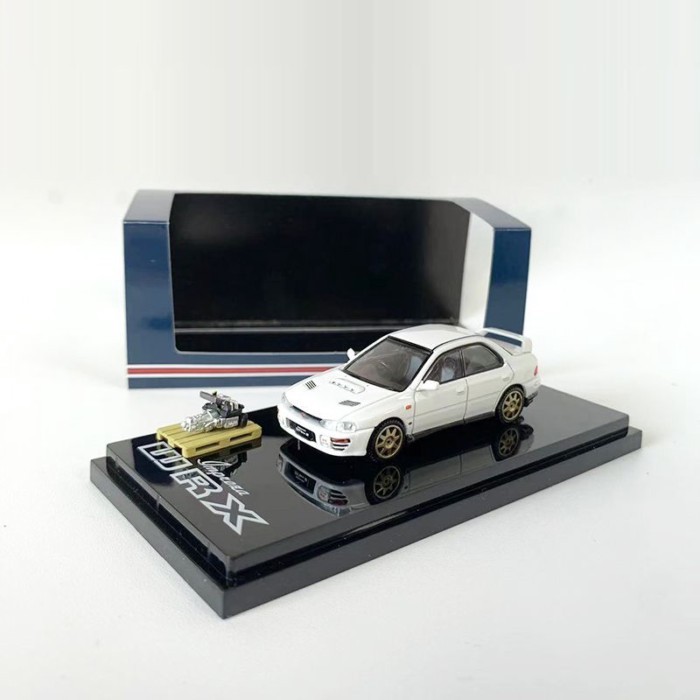 Hobby 1: 64 Winged Leopard 1st Generation (GC8) พร้อมเครื่องยนต์จําลองรถโลหะผสมรุ่นสีขาว