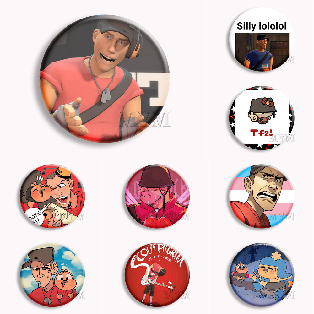 Team Fortress 2 Scout pin นุ่ม น่ารักสำหรับสะสม และใช้ประดับกระเป๋า ของขวัญสำหรับคนชอบเกม