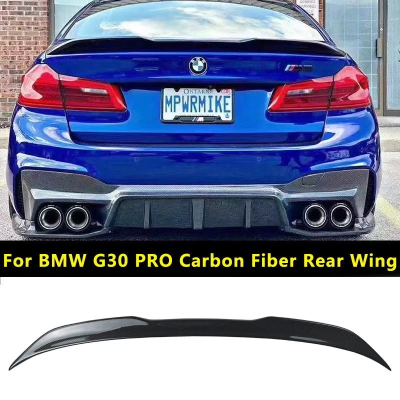 Real Carbon Fiber Trunk Spoiler for BMW5 Series G30 520i530i540i M550i Sport M5 Sedan 2017-2021 PRO
