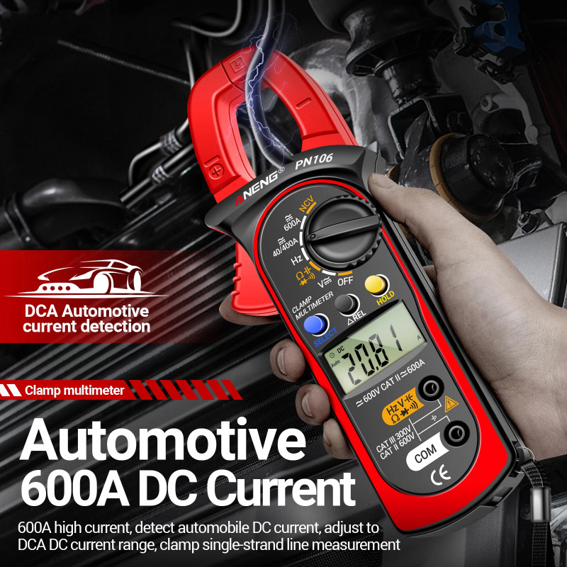 ANENG PN106 Digital Clamp Meter 4000 Counts Range Multimeter NCV AC/DC Voltage Current Resistance C