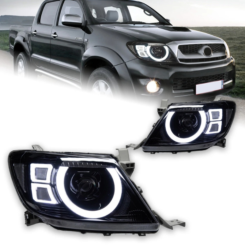 AKD Car Styling Head Lamp for Toyota Hilux VIGO LED Headlight 2007-2011 Headlights Hilux DRL Turn S