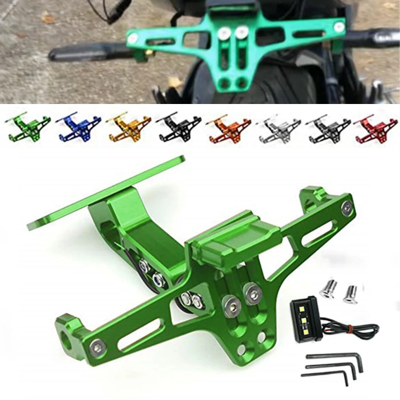 For Kawasaki NINJA 250R 300 ER6 650 1000 ZX6 ZX7 ZX9 ZX10 ZX12 ZX14 Universal Rear License Plate Mo