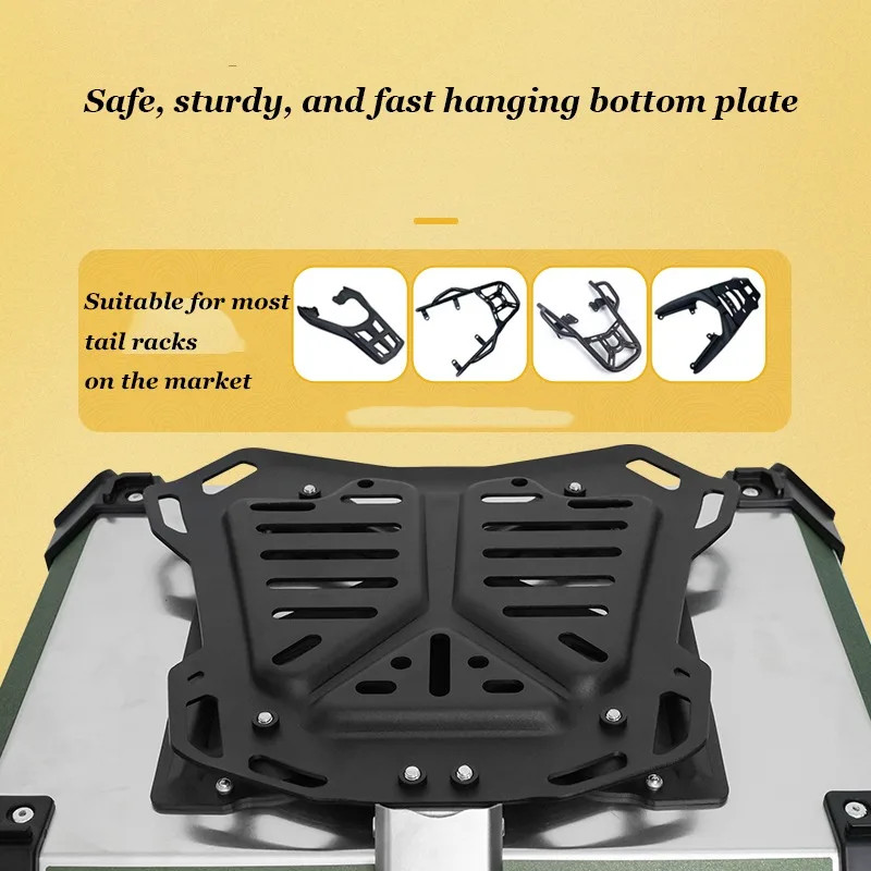 Aluminum Motorcycle Top Rear Luggage Box Bracket Plate Trunk Boot Quick Release Base Plate Shelf Ho