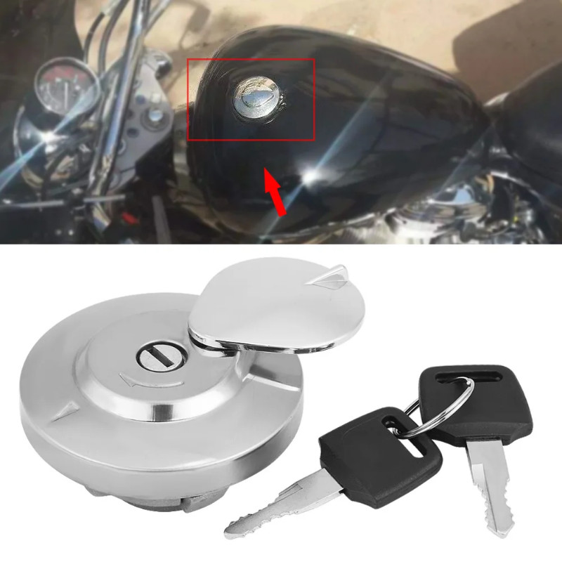 Motorcycle Fuel Gas Cap Tank Cover With 2 Keys For VT750RS Shadow RS 2010 To 2011