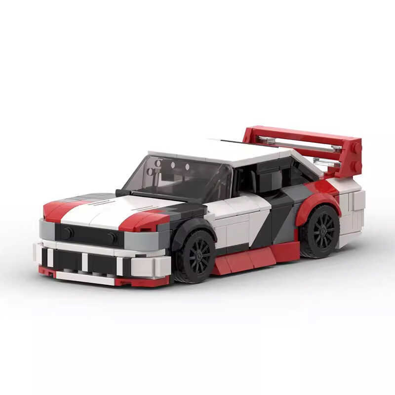 บล็อกตัวต่อในประเทศ MOC เข้ากันได้กับ Lego Audi 90 Quattro เด็กการศึกษาประกอบของขวัญแข่งรถ