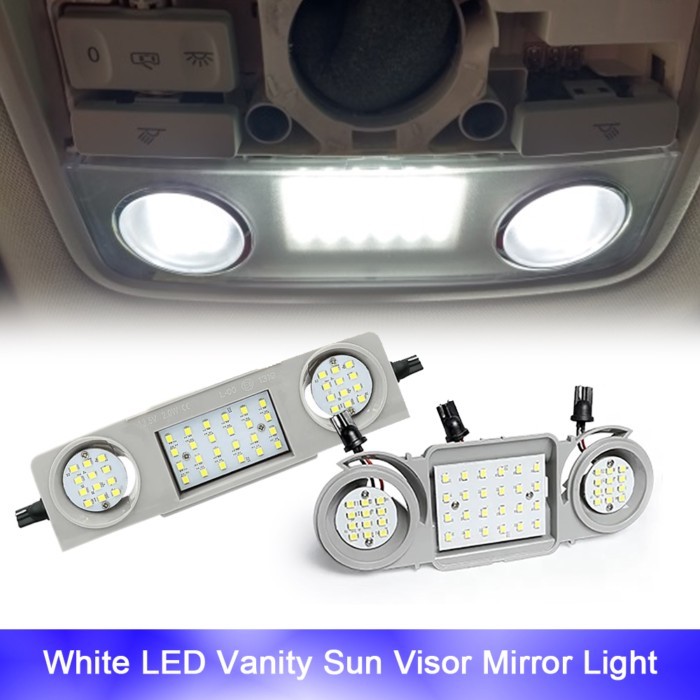 Sun Visor White LED Dome Mirror Light Reading Lamp For VW Beetle Golf 4 5 6 Plus Jetta Passat 3C B6