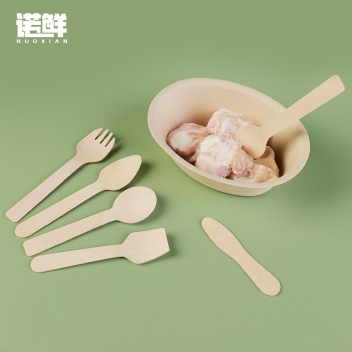 Disposable Ice Cream Scoop, Individually Packaged Ice Cream Wooden Wooden Spoon, Ice Cream Popsicle