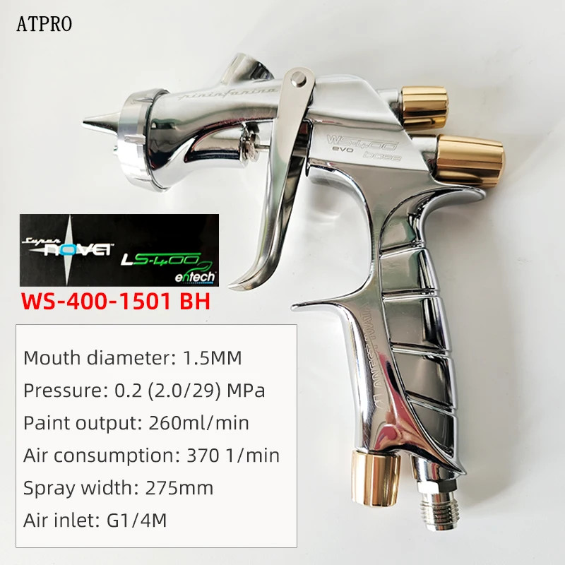 Japan ANEST IWATA WS-400 1501BH Car Spray Gun Varnish Pneumatic 1.5 Nozzle Diameter