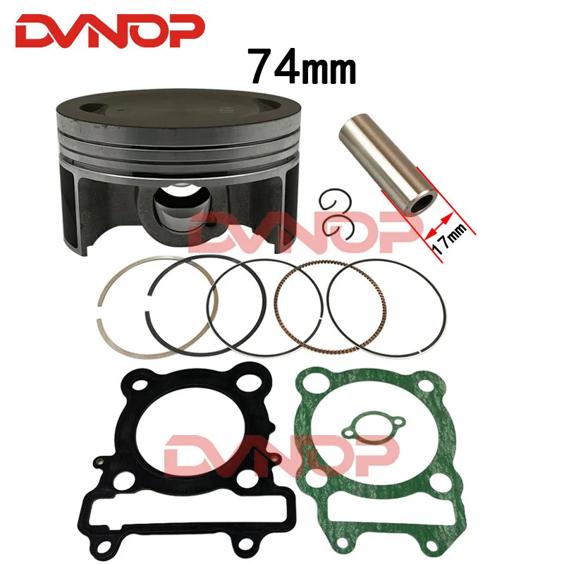 Bore Size STD 74mm Piston Rings Gasket Kit For Yamaha YS250 YBR250 2007 2009 XT250 XTZ250 1YB 2013-