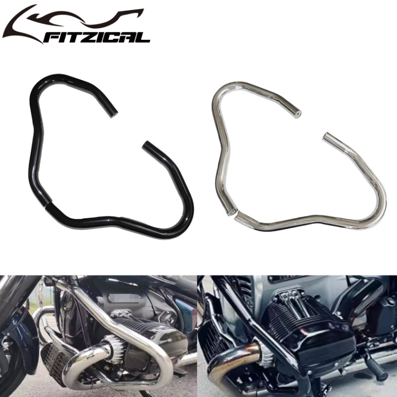 Motorcycle Engine Protection Bar Crash Protector Black/Chrome Bumper Fairing Guard For BMW R18 R 18