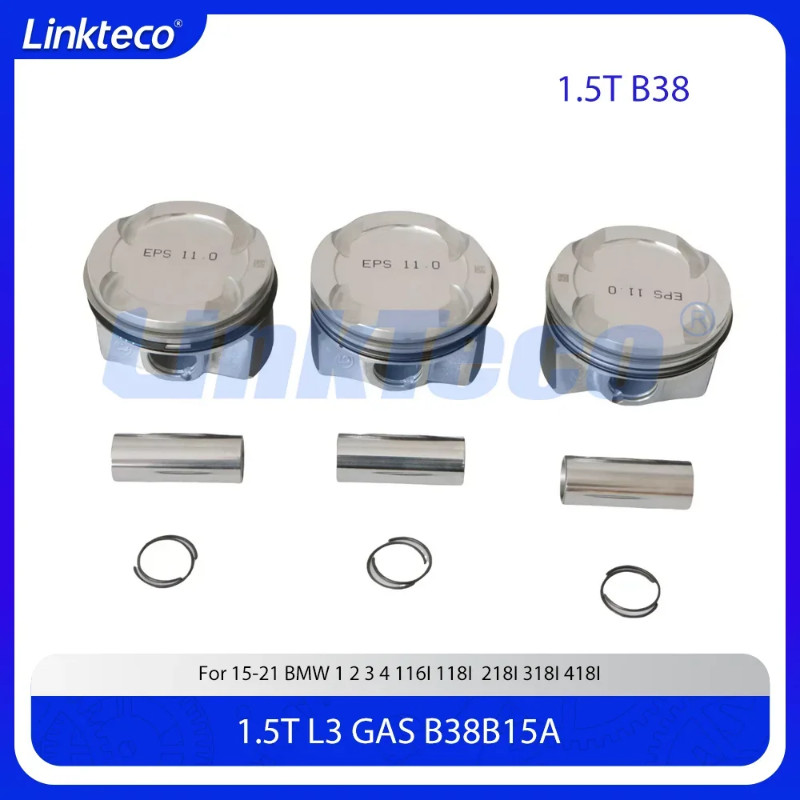 Engine Part Piston & Ring set Fit 1.5 T L L3 GAS B38 B38A15 For 15-21 BMW 116i 118i 218i 318i 418i