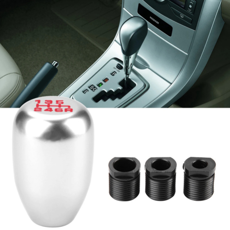 Car Universal Modification Manual Knob Gear Shift Head Shifter 6 Speed (Black)