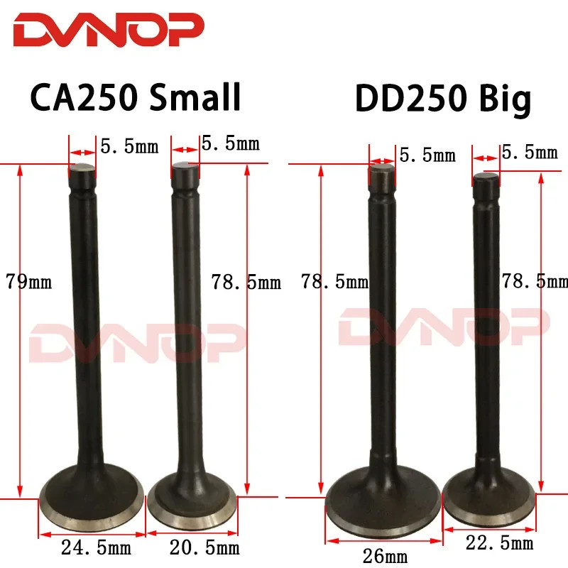 Motorcycle Engine Valve Intake Exhaust Stem for Honda CBT250 CA250 Rebel CMX250 DD250 CBT CA CMX DD