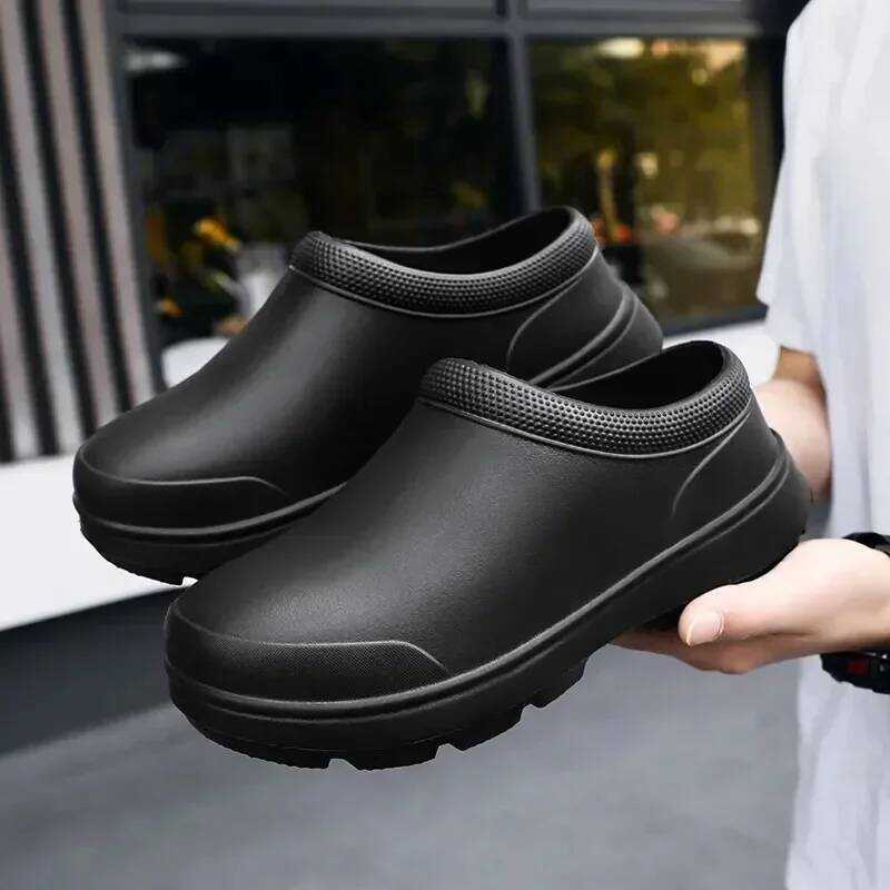 C 2025 Men Women EVA Chef Shoes Non-Slip Waterproof Oil-Proof Shoes Comfortable Workers Slippers Ou