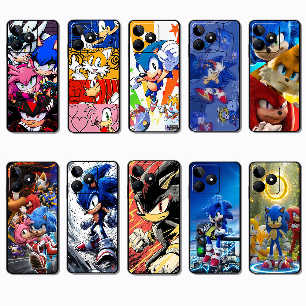 สําหรับRealme C51S C67 C68 C63 C61 P1 หมายเหตุ 50 G12 Sonicเด็กสีดําBorder TPUเคสโทรศัพท์ | ยืดหยุ่น