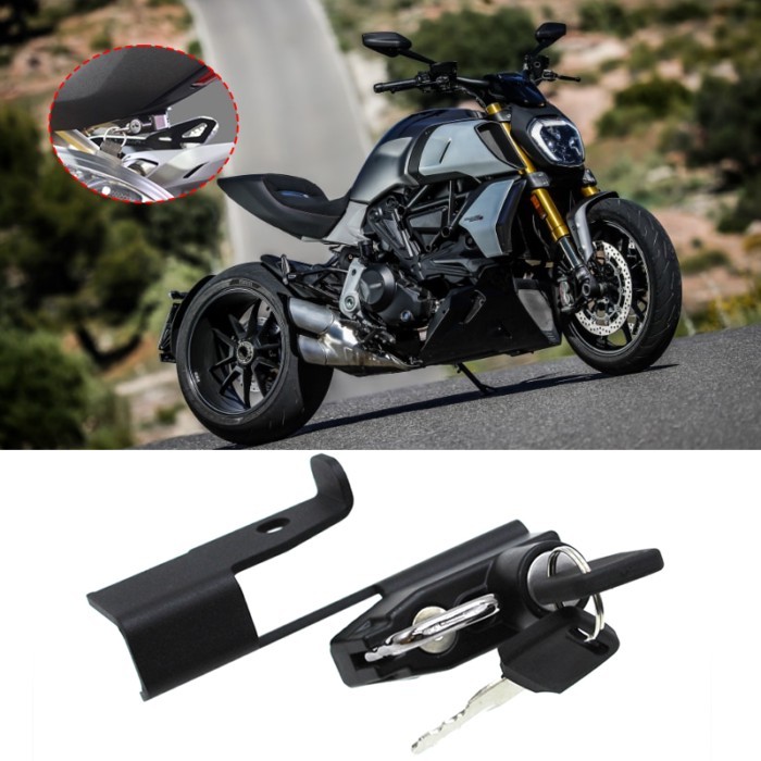 Fit For DUCATI DIAVEL1260 Helmet Lock Mount Hook Keys Aluminum Locking DIAVEL 1260 1260s 2019 2020
