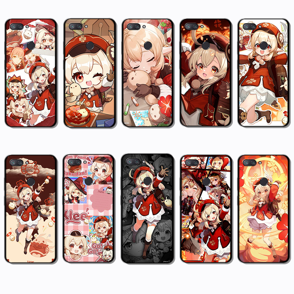 สําหรับ Xiaomi Mi 8 9 9T 11 Lite 11i 10T Pro Klee เคส TPU สีดํานุ่ม