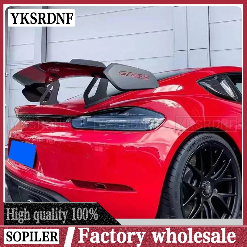 For Porsche Cayman 718 987 997 998 981 911 Boxster GT4 Carbon Fiber Rear Trunk Boot Tail Spoiler Do