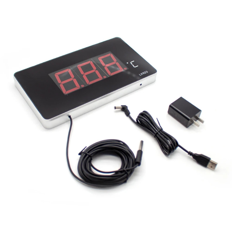 LX923 Pool Thermometer With LED Display And Waterproof Probe Thermometer For Water Fish Tank Outdoo