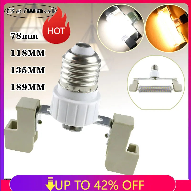 Light Bulb 78/118/135/189mm Base Type Adapte Fireproof Lamp Switch E27 To R7S Lamp Holder Converter