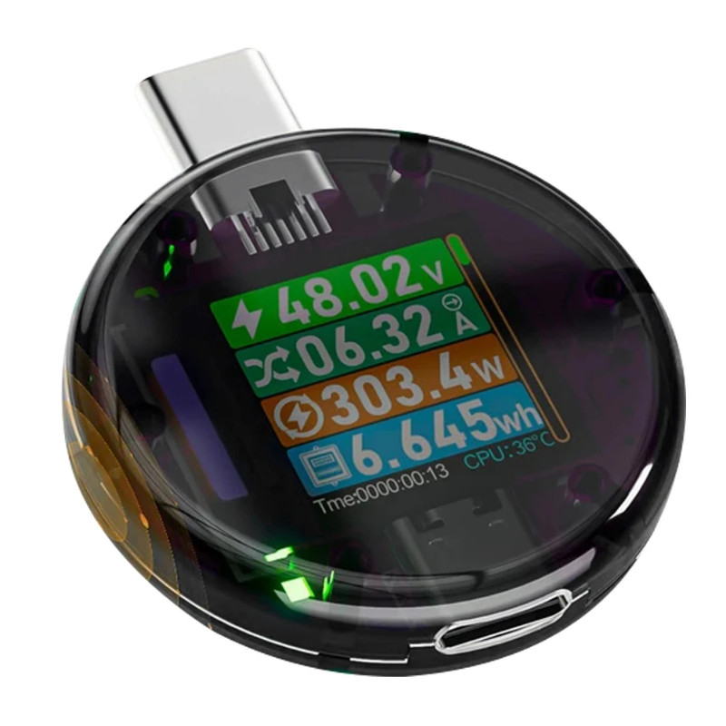 48V High Voltage Measurement PD Tester Screen Touching Button Control Battery Inside Capacity Calcu