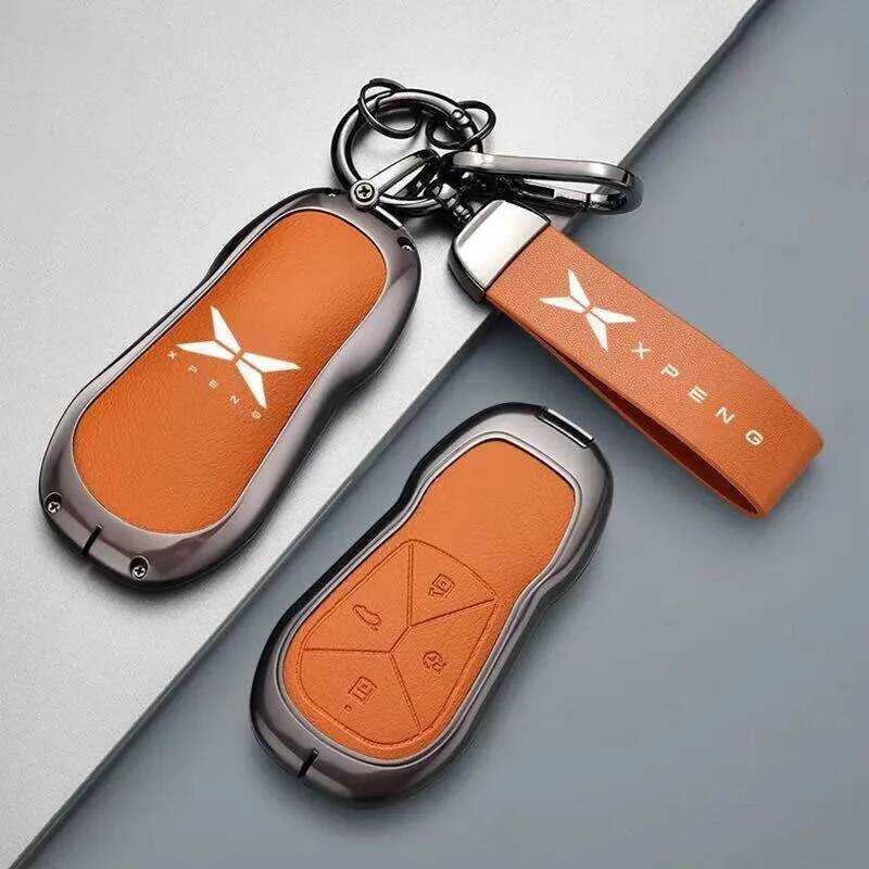 C Car Key Case Cover Keychain Protective Shell Hand Strap For Xpeng Xiaopeng G6 G P5 P7 P7i Interio