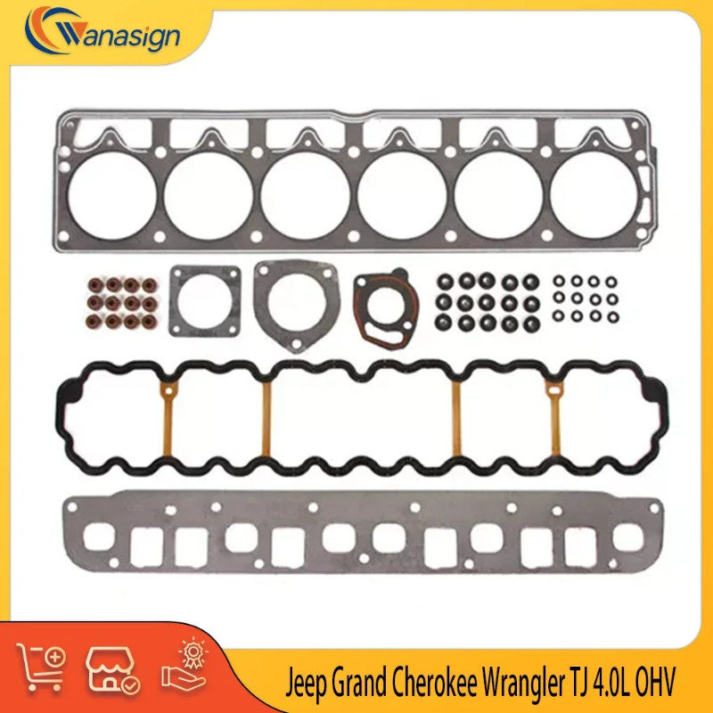 AUTO ENGINE PARTS Cylinder Head Gasket Set For Jeep Grand Cherokee Wrangler TJ 4.0L OHV 4.0T 1999-2