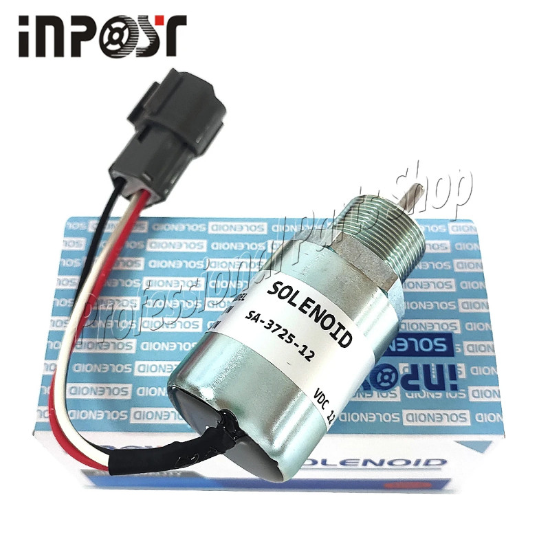 SA-3725-12 Fuel Shut Off Solenoid 12V For Mitsubishi Volvo Mahindra Max 28 Engine SA372512 30A87-00