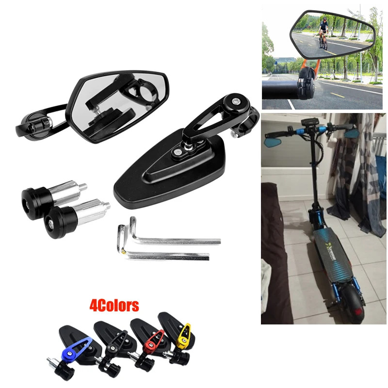 For E-bike Fiido Bike T1 Segway GT2 7/8"22mm Handle End Bar Mirrors Handlebar Specchietti Moto Side