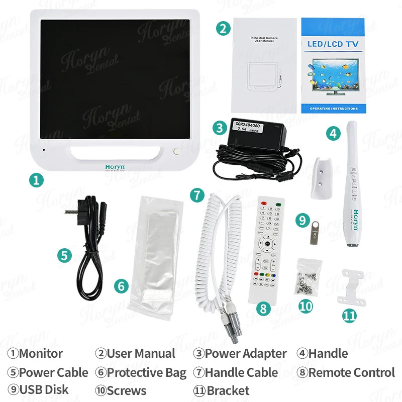 Dental Equipment Oral Camera With USB AV / TV HDMI and VGA 17 Inch WIFI  Monitor Intraoral Camera