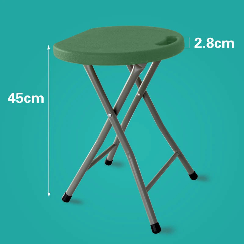 D33 folding stool portable thickened plastic adult stool household space-saving small round stool o