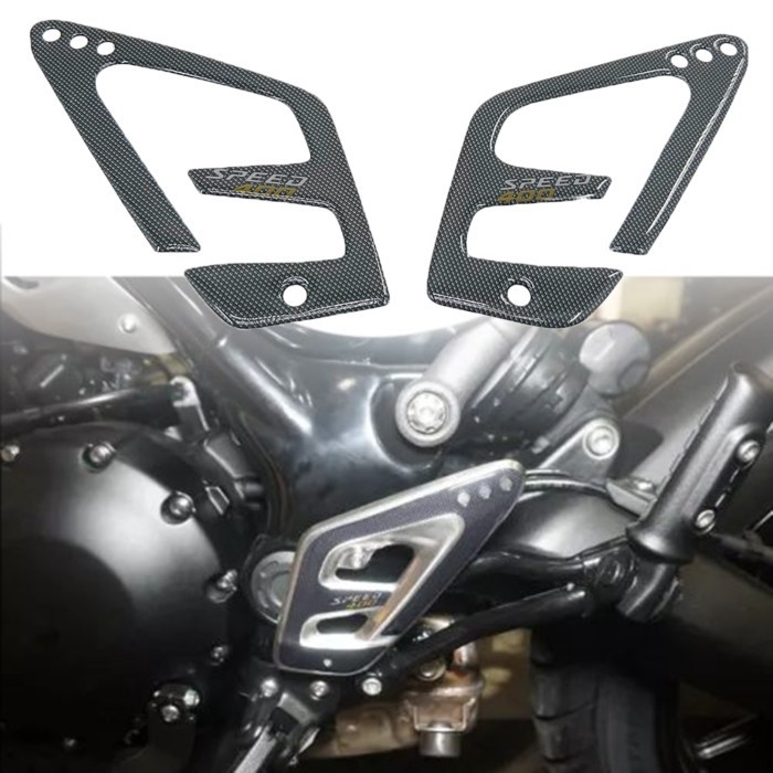 For Triumph Speed 400 Speed400 2024 2025 Motorcycle Protection Decorative Stickers Heel Pad 3D Resi