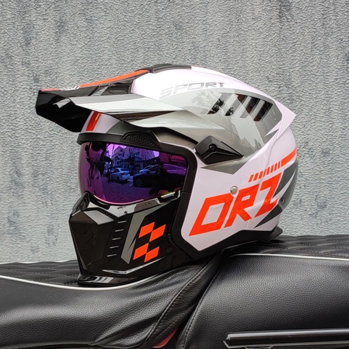 DOT  Certification ORZ Motorcycle Helmet Full Helmet ATV Downhill Motocross Capacete Men Detachable
