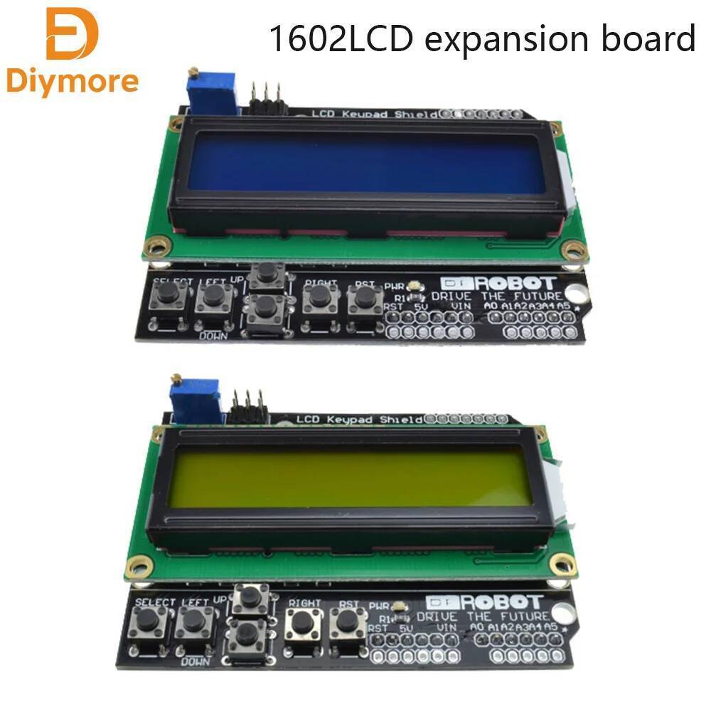 1602 บอร์ดขยาย LCD 5V LCD คีย์บอร์ด Shielding LCD1602 LCD 1602 โมดูลจอแสดงผล Arduino Blue Screen