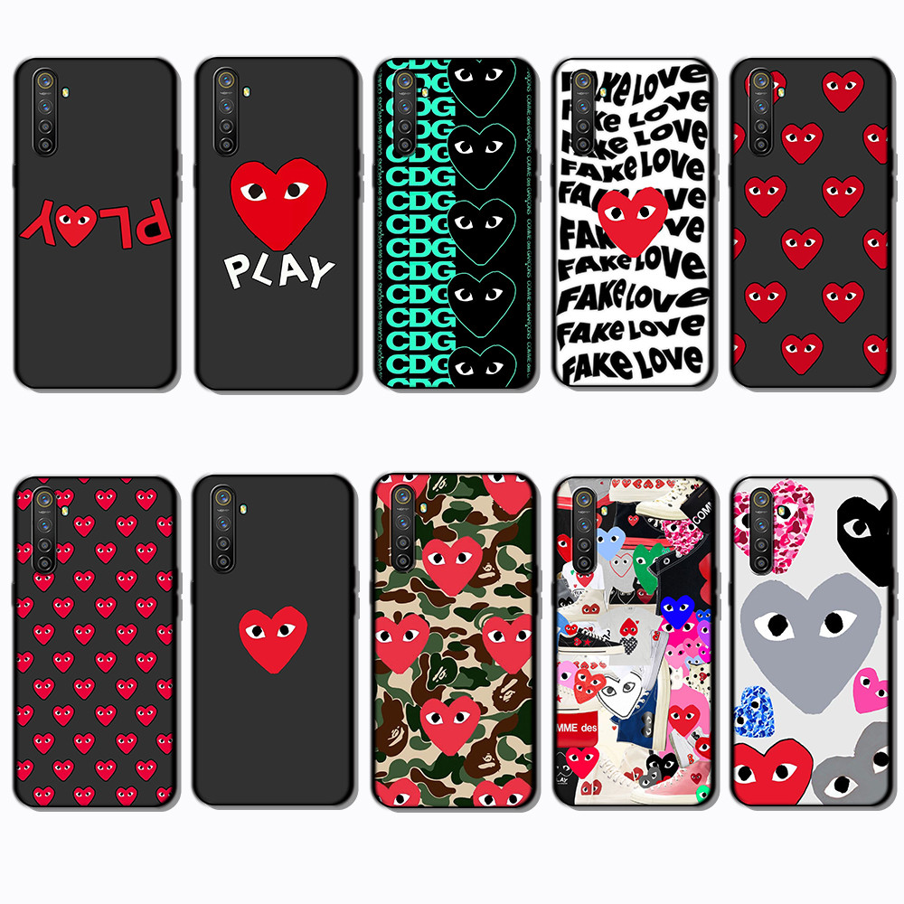 สําหรับRealme 3 5 6 Pro 5i 5s 6i 7i CDG PLAYเคสโทรศัพท์สีดําแบบนุ่ม