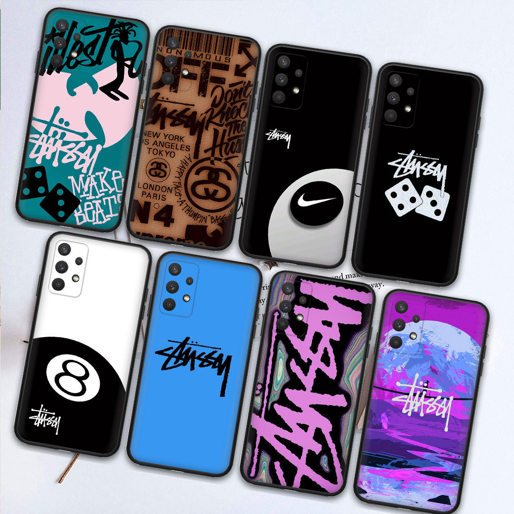 เคสโทรศัพท์สีดําแบบนุ่ม Huawei Y6P Y7A Y8P Y9A Y5P Nova Y61 10SE 5T67 Stussy รูปแบบการพิมพ์ส่วนบุคคล