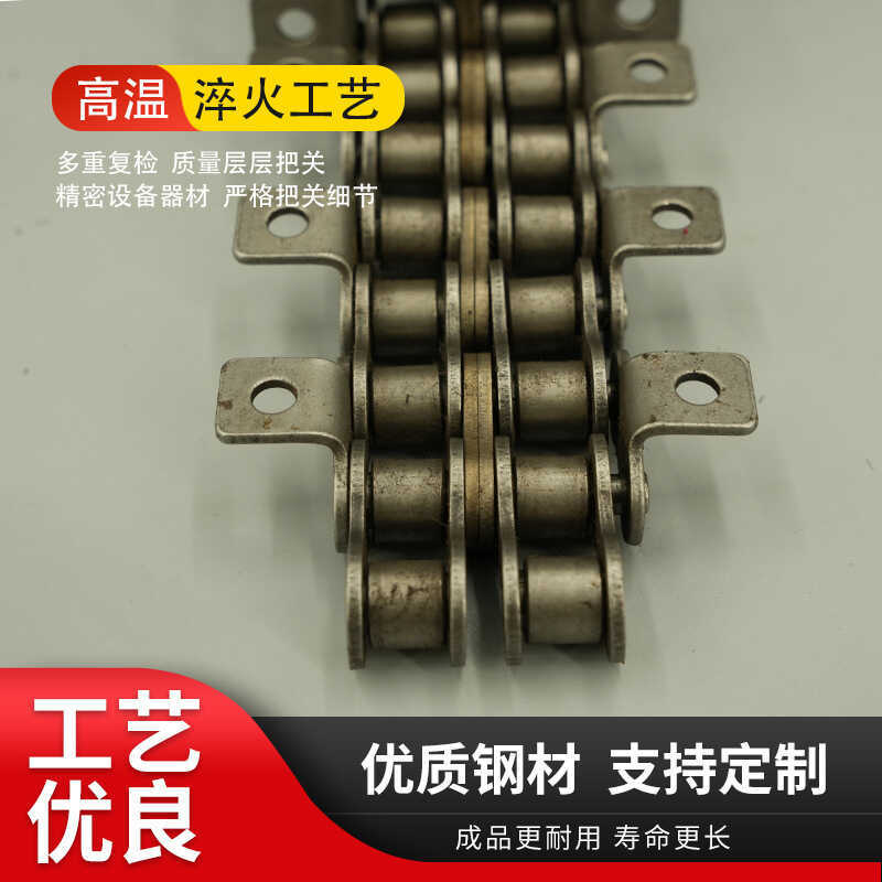 Transmission Single Double Side Single Double Hole Straight Plate with Ear Groove Machine Chain 08B4