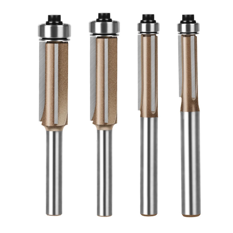 6mm 1/4in Shank Z3 Flush Trim Router Bit 3Flute Pattern Wood Router Bit With Bearing Woodworking Mi