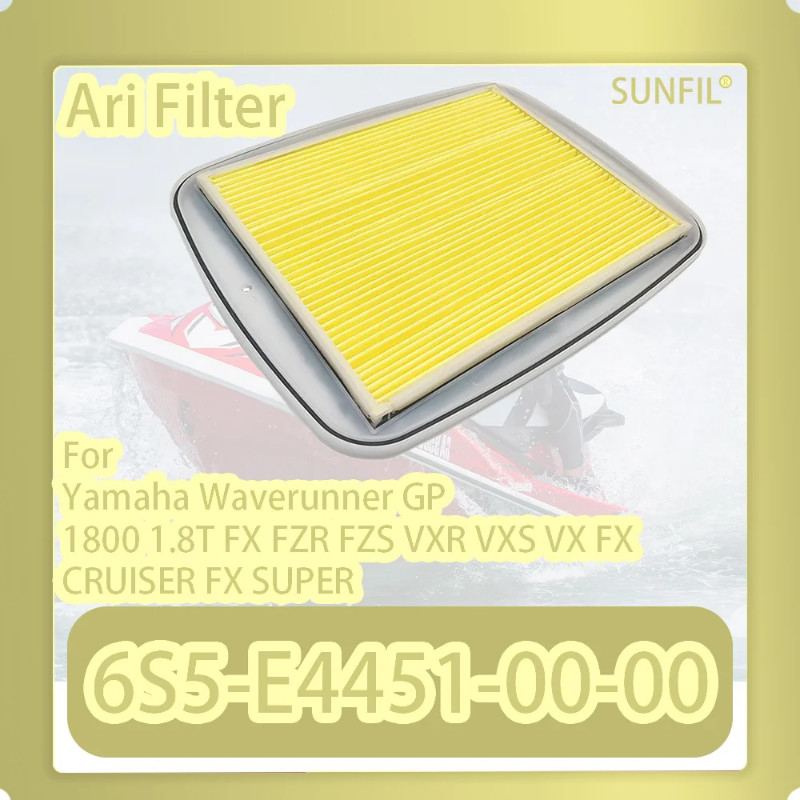 Air Filter  6S5-E4451-00-00  For Yamaha Waverunner GP 1800 1.8T FX FZR FZS VXR VXS VX FX CRUISER FX