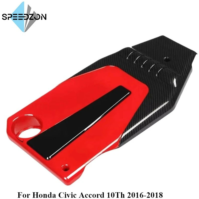 ABS Carbon Fiber Color Auto Engine Cover Bonnet Hood Soundproof YJF For Honda 10th Generation Accor