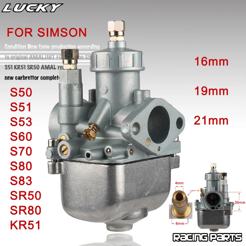 Motorcycle Carburetor Vergaser For BVF 16N1-11 For Simson S50 S51 S70 KR51 SR50 16n1 Carby 16mm 19m