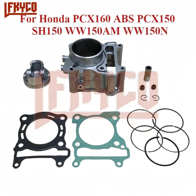 60mm Bore Motorcycle Cylinder Piston Rings Gasket Kit for Honda PCX160 ABS PCX150 PCX 160 150 SH150
