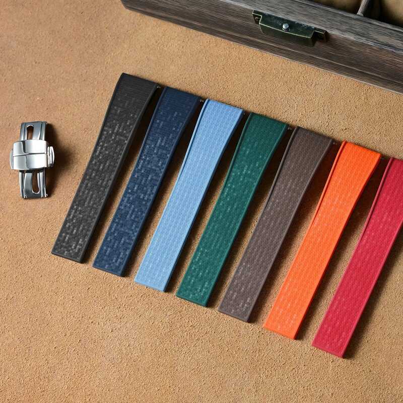 C 18Mm 1Mm 20Mm 21Mm 22Mm C FKM Fluororubber Strap Quick Release Buckle Universal Strap Bracelet Fo