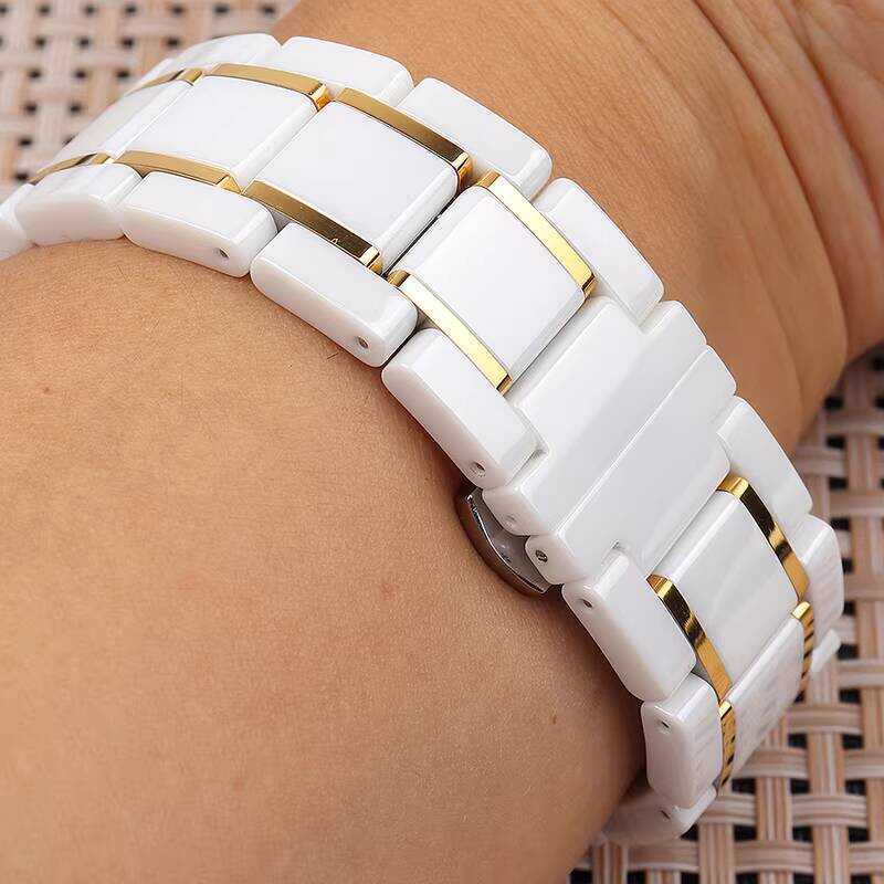 สายโลหะสำหรับผู้ชายและผู้หญิง, สายนาฬิกาเซรามิกเสริม, ใช้ได้กับนาฬิกา Panerai, Mido, Hamilton,