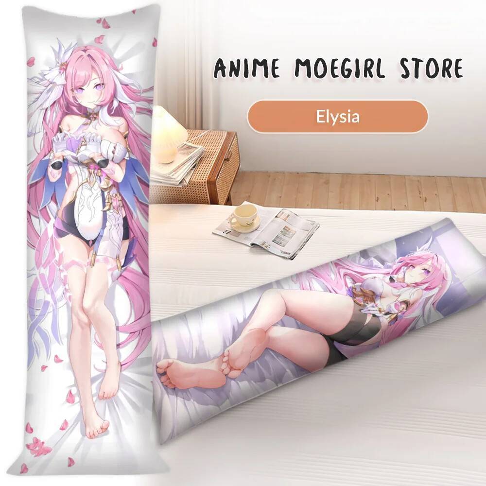 อะนิเมะ Elysia กอด Fullbody Dakimakura ฝาครอบ Honkai Star Rail หมอน Otaku เบาะการ์ตูนขนาดชีวิตปลอกหม