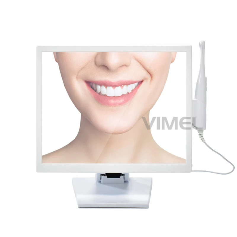 17 Inch HD Dental Intraoral Camera Quad Screen Display Monitor with Wireless Remote Control Functio