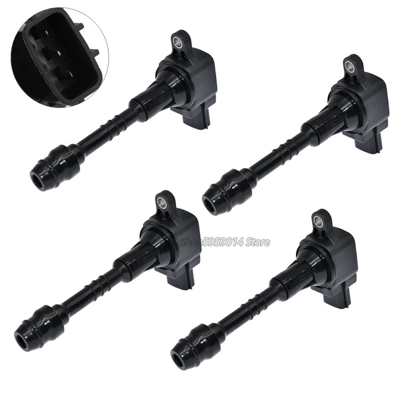 4Pcs 22448-6N015 Ignition Coil For Nissan Sentra 1.8L Almera N16 Primera AIC-4004G 22448-6N011 2244